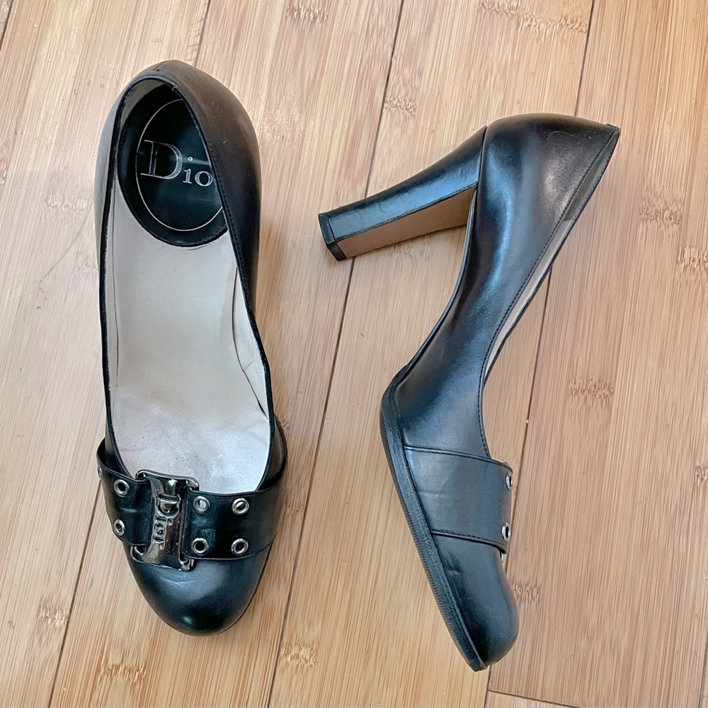 Christian Dior black vintage heels size 7